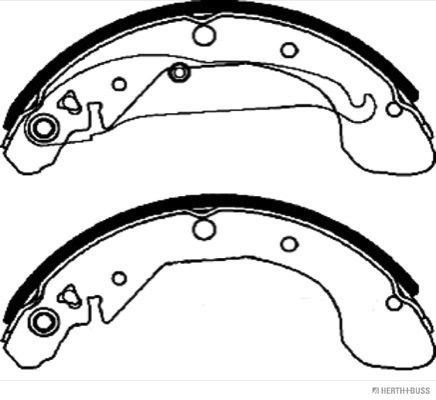 Bremsbackensatz Hinterachse Jakoparts J3500909 von Jakoparts