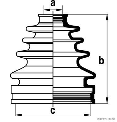 Faltenbalgsatz, Antriebswelle Vorderachse getriebeseitig Jakoparts J2882011 von Jakoparts