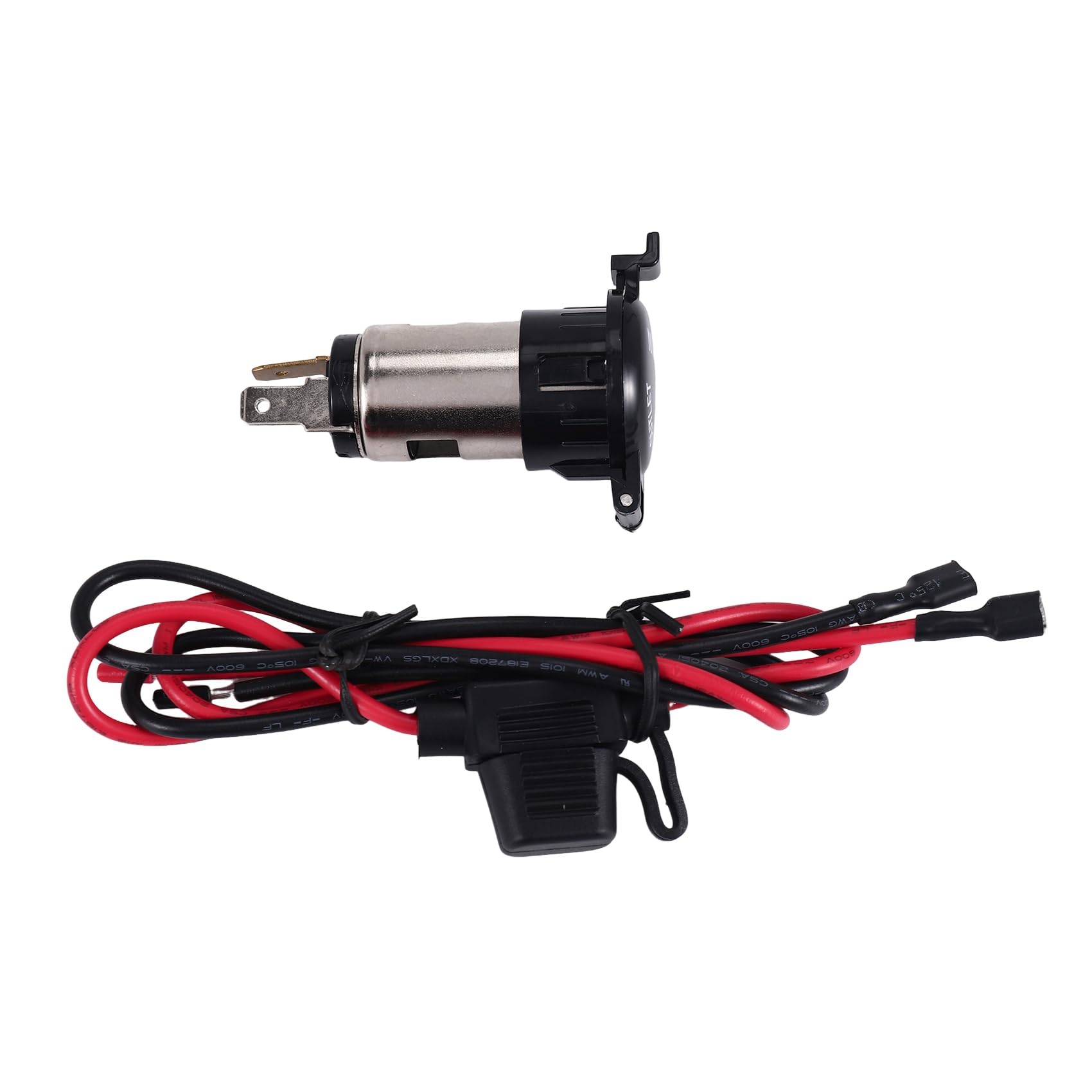 Janasiba 12V 24V 120W Steckdose wasserdichte Strom Versorgung für Motorrad Boot Auto Steckdosen Stecker mit 60CM Sicherung & Draht von Janasiba