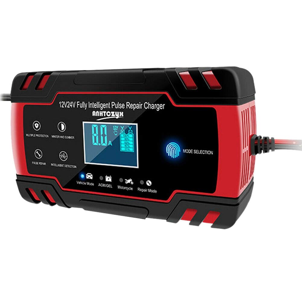 Janasiba Auto Starthilfe Notfall 12V / 24V Energien Bank Batterie LadegeräT mit LCD Display EU Stecker von Janasiba