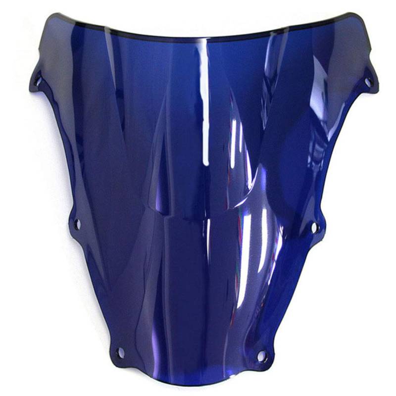 Motorrad Doppelte Blase WindScreen Windschutzscheibe Windabweiser Luftstrom Fit Für Suzuki SV650 SV650S SV1000 SV1000S 2003-2010 (Blau) von JaneShop