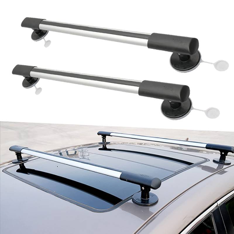 Janefer care Universal-Dachträger-Querträger, Saugnapf 10 cm Durchmesser, verstellbare Aluminium-Gepäckquerträger, für Auto-SUV ohne Dachseitenschiene, zerstörungsfreie Installation,A(88-103CM) von Janefer care