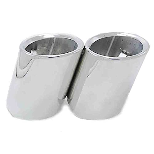 Auspuffblende,Auspuff Endrohr 1pair Edelstahl FIT Gebrauch für □ BMW 5er F10 F10 F18 F07 E39 E60 E61 525i 528i 530i 535D 535i Auto Schalldämpfer Tip Deckung Abgasleitung(Silver) von Janmobrian