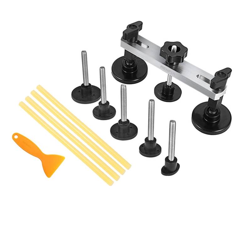 Dellen Reparaturset Auto,Beulenzieher Auto Auto-lacklosen Ziffer-Reparatur Handwerkzeug-Kit-Set-Instrument-Karosserie-Hagel-Schaden-Fix-Brücke Ziehen Dent Klebstoffkleber-Entfernung Tab von Janmobrian