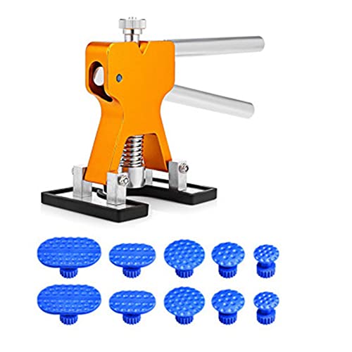 Dellen Reparaturset Auto,Beulenzieher Auto Universal Automotive Maltlose Karosserie Dent Removal Tool Auto Puller Repair Dent Lifter Tools mit 10pc Tabs Zubehör von Janmobrian