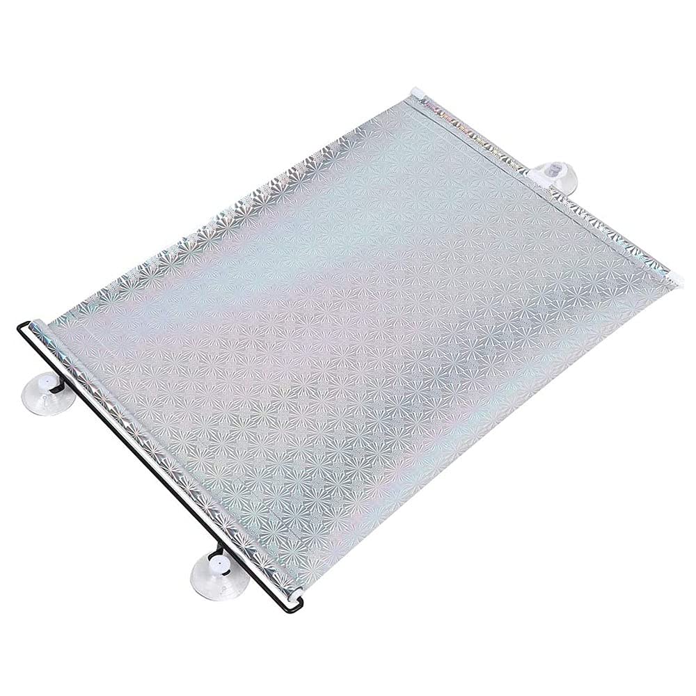 Frontscheibenabdeckung Universal-Klappauto einziehbarer Sonnenschutz-Sonnenblink-Seitenfenster Windschutzscheiben-Roller UV-schützende Sonnenblende(Silver 40x125CM) von Janmobrian