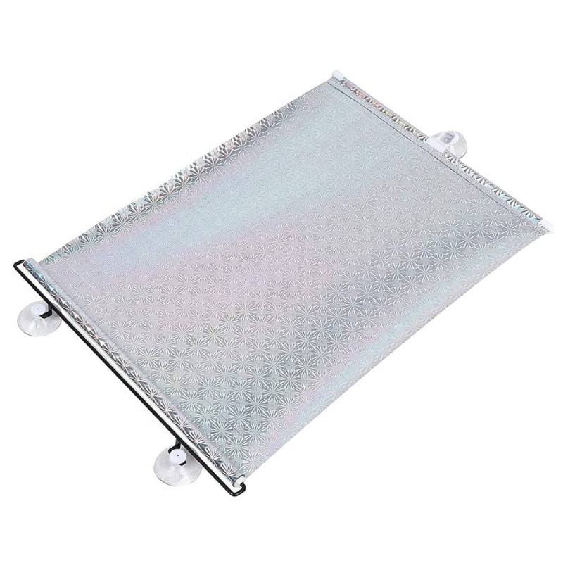 Frontscheibenabdeckung Universal-Klappauto einziehbarer Sonnenschutz-Sonnenblink-Seitenfenster Windschutzscheiben-Roller UV-schützende Sonnenblende(Silver 45X125CM) von Janmobrian