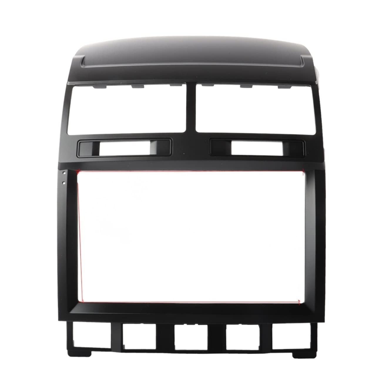 Radioblende,Doppel Din Einbaurahmen Schwarz ABS Kunststoffverkleidung Facia Frame Fit Verwendung für Volkswagen Touareg 2003-2010 REFIT CAR Radio DVD Montieren Sie das Dashboard von Janmobrian