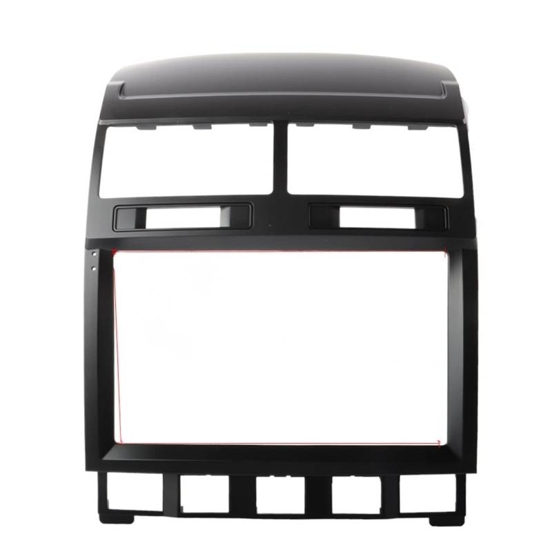 Radioblende,Doppel Din Einbaurahmen Schwarz ABS Kunststoffverkleidung Facia Frame Fit Verwendung für Volkswagen Touareg 2003-2010 REFIT CAR Radio DVD Montieren Sie das Dashboard von Janmobrian