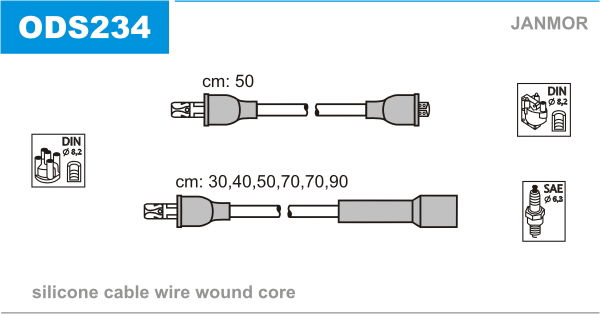 Zündleitungssatz Janmor ODS234 von Janmor