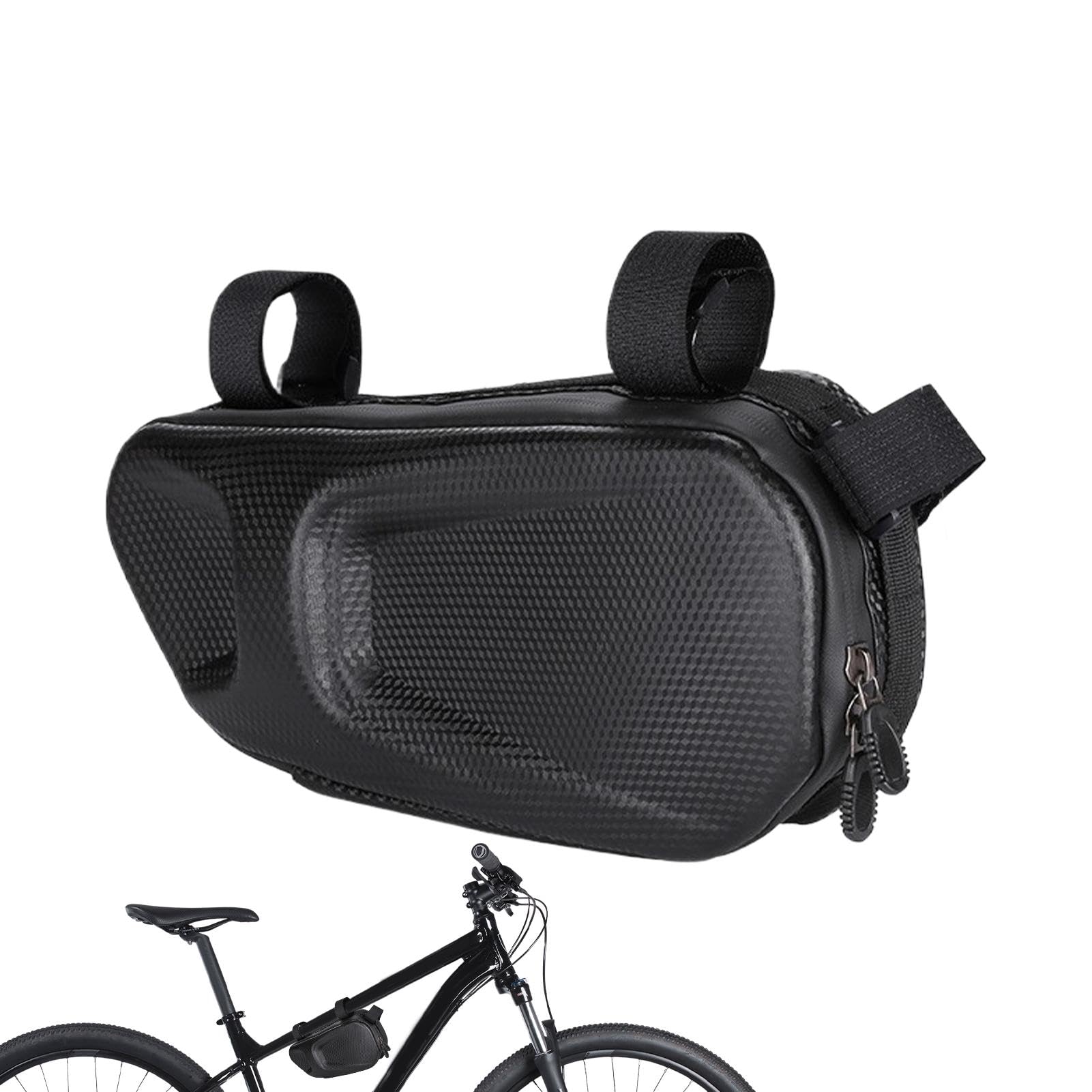 Janurium Dreieckstasche, Schlauchtasche | Fahrrad-Aufbewahrungstasche | wasserdichte Rahmentasche, dreieckige Tasche, Fahrradaufbewahrung, dreieckige Oberrohr-Vordertasche, Satteltasche zum Radfahren von Janurium