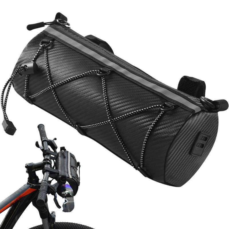 Janurium Lenkertasche – Fahrrad-Lenkertasche, praktische und wasserdichte vordere Fahrradtaschen – Lenker-Aufbewahrungstasche mit Schultergurt, reflektierenden Streifen, Mountainbike-Tasche von Janurium