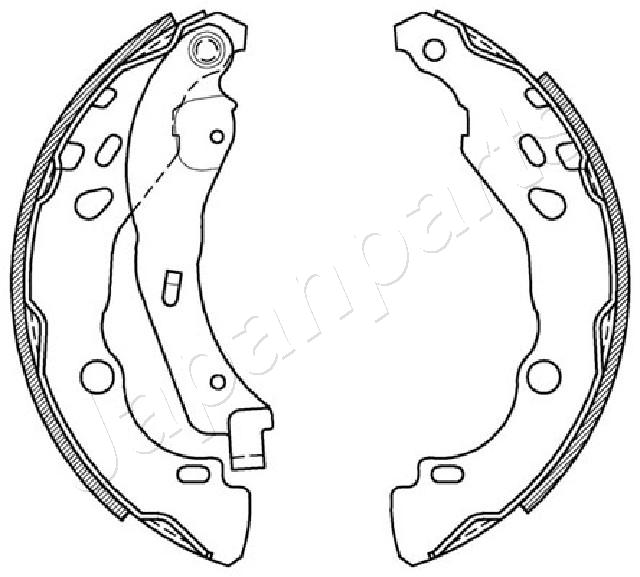 Bremsbackensatz Hinterachse Japanparts GF-0602AF von Japanparts