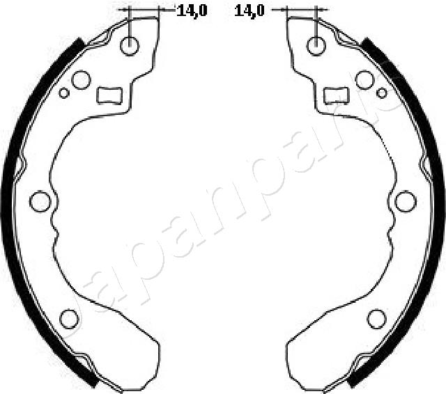 Bremsbackensatz Hinterachse Japanparts GF-398AF von Japanparts