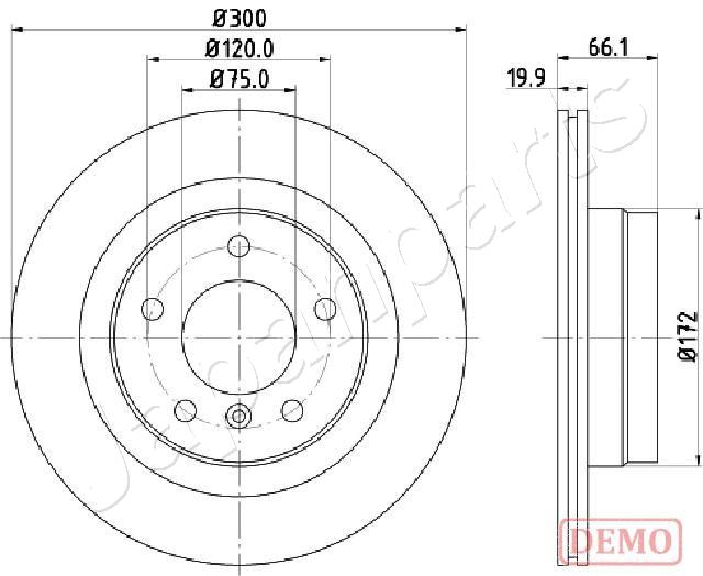 Bremsscheibe Hinterachse Japanparts DP-0101C von Japanparts