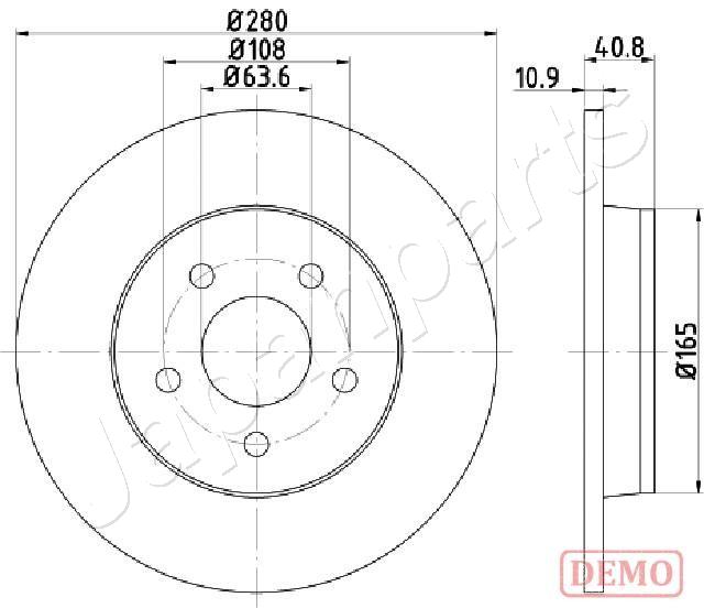 Bremsscheibe Hinterachse Japanparts DP-0301C von Japanparts