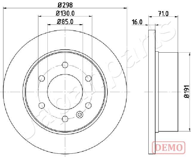 Bremsscheibe Hinterachse Japanparts DP-0527C von Japanparts