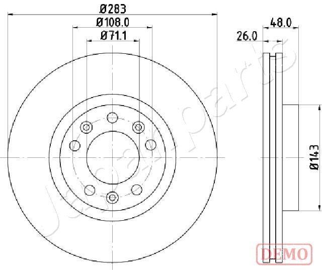 Bremsscheibe Vorderachse Japanparts DI-0633C von Japanparts