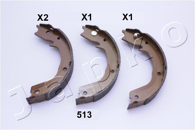 Bremsbackensatz, Feststellbremse Hinterachse Japko 55513 von Japko