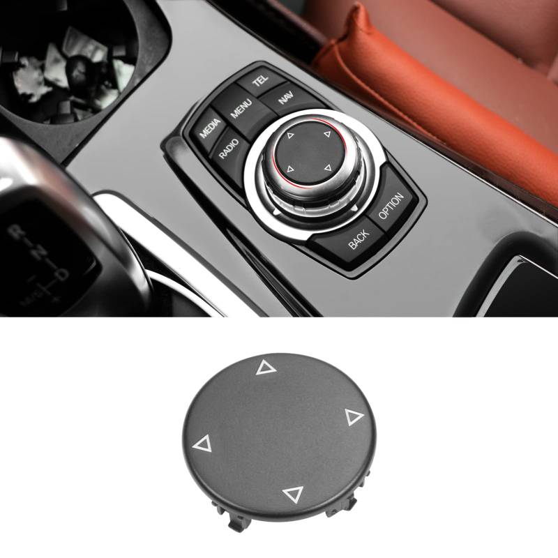 Jaroxn Kompatibel mit BMW iDrive Knopf Ersatz Multimedia iDrive Control Knob Button für 1' F20 F21/3' F30 F31 F34 GT/5' F07 F10 F11/7' F01 F02 F04/X3 F25 Serie, iDrive Button Cover von Jaronx