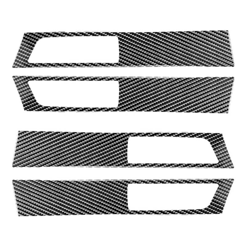 Jasaly 4 StüCke Kohle Faser TüR Innen Dekorativer Aufkleber für 4 2010-2016 Links Rechts Antrieb Universal von Jasaly