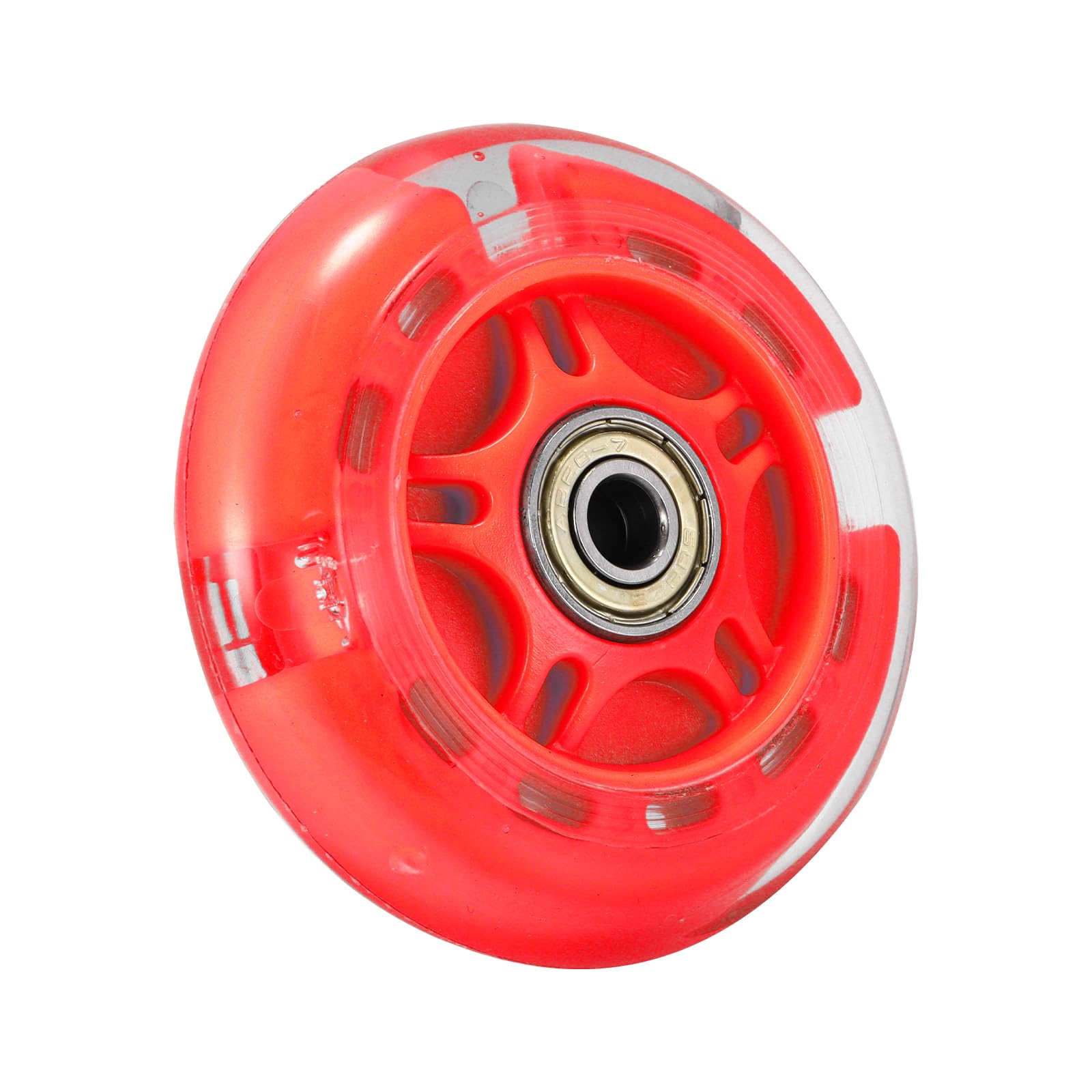 Stunt Scooter Reifen, Stunt Scooter Rollen 80mm mit 3 Blinkenden LED Leuchten, Scooter Räder mit ABEC 9 Lagern, Scooter Wheels 80mm für Alle Stunt Scooter mit 80mm Rädern（red） von Jasfyee