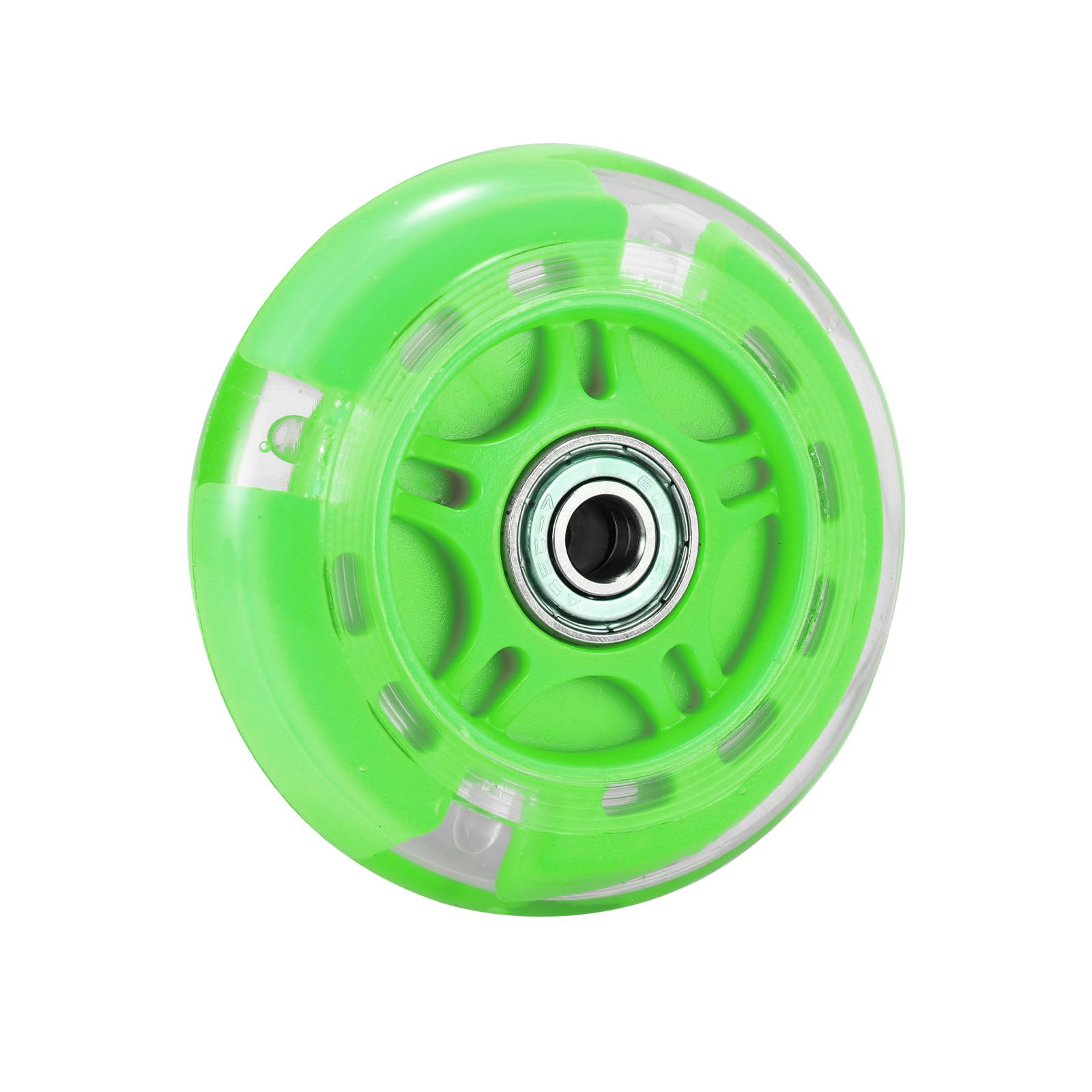 Stunt Scooter Reifen, Stunt Scooter Rollen 80mm mit 3 Blinkenden LED Leuchten, Scooter Räder mit ABEC 9 Lagern, Scooter Wheels 80mm für Alle Stunt Scooter mit 80mm Rädern (green) von Jasfyee