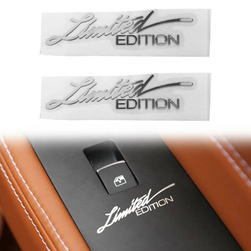 20 Stück Silberne Limited Edition Logo Emblem Abzeichen Metall Aufkleber Aufkleber Aufkleber Autozubehör von Jayruit
