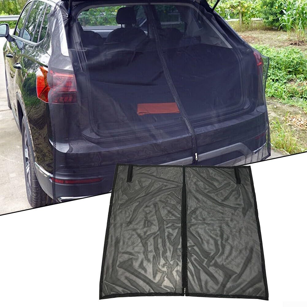 Robustes Nylon-Netz, Sonnenschutz für Auto, Wohnmobil, Wohnmobil, Heckklappe, magnetischer Kofferraum-Türschutz (L) von Jayruit