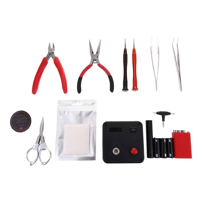 16pcs Coil Building Tool Kit Diagonale Zierbereitschaft Schere Schraubendreher -Pinzette DIY -Werkzeuge von Jcasbdn