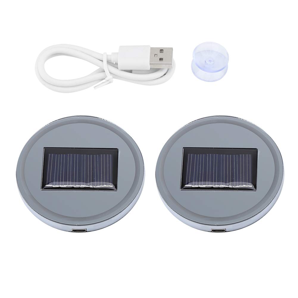 7 Farben Cup Halter Dual Lade -Solar -LED -Matte für den Auto -Tassenhalter RGB Lichter USB -Flaschenblockmatte mit Solarplatte Lang Hell und Atemmodi für Alle Fahrzeuge von Jeanoko