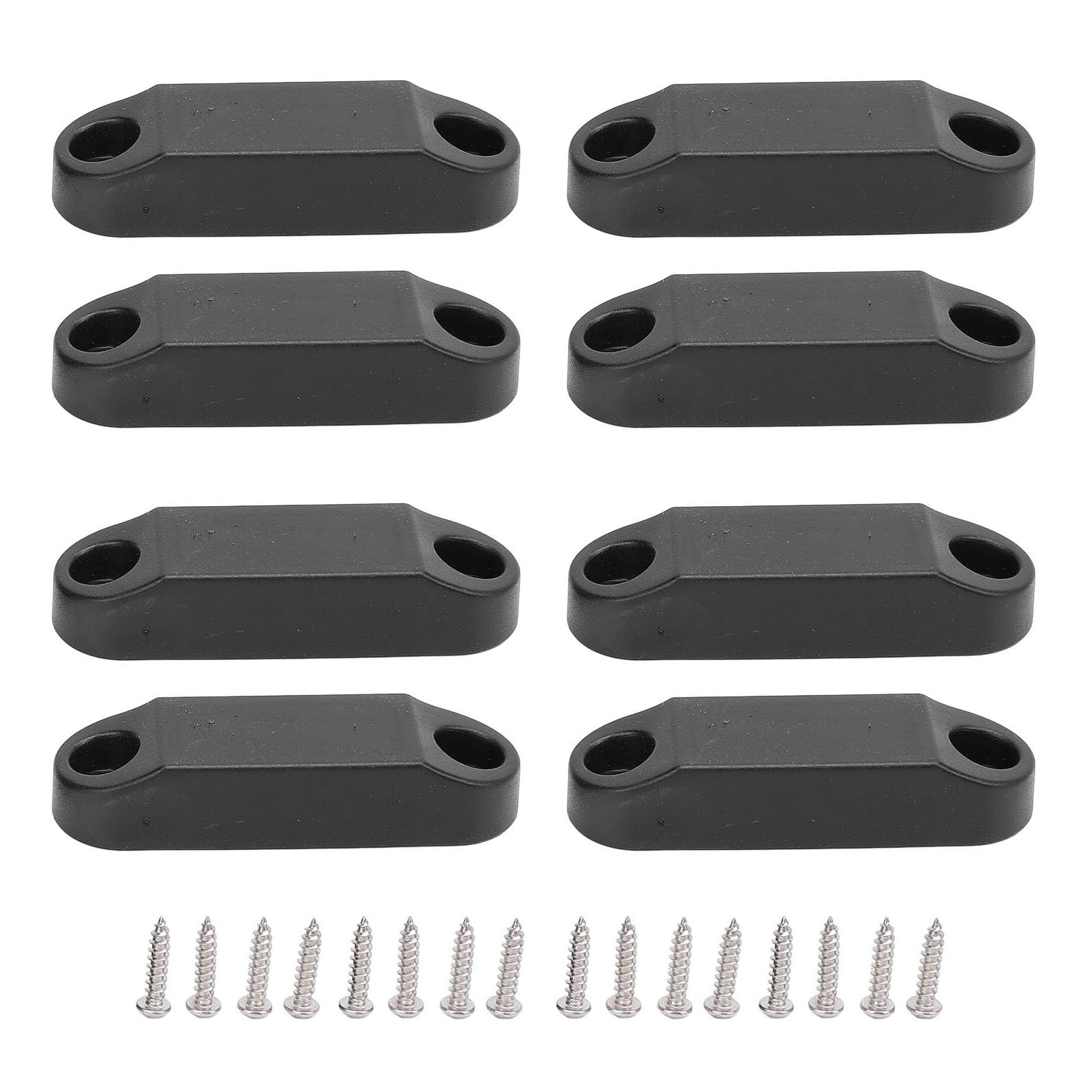 Jectse 4 Paar Magnetische RV-Türschnäpper-Halter-Set, Ultrastarke Magnete, Schwarze Farbe, RV-Aufbewahrungstürriegel, ABS-Kunststoffgehäuse, für Wohnmobile, Wohnwagen, Wohnmobile und von Jectse