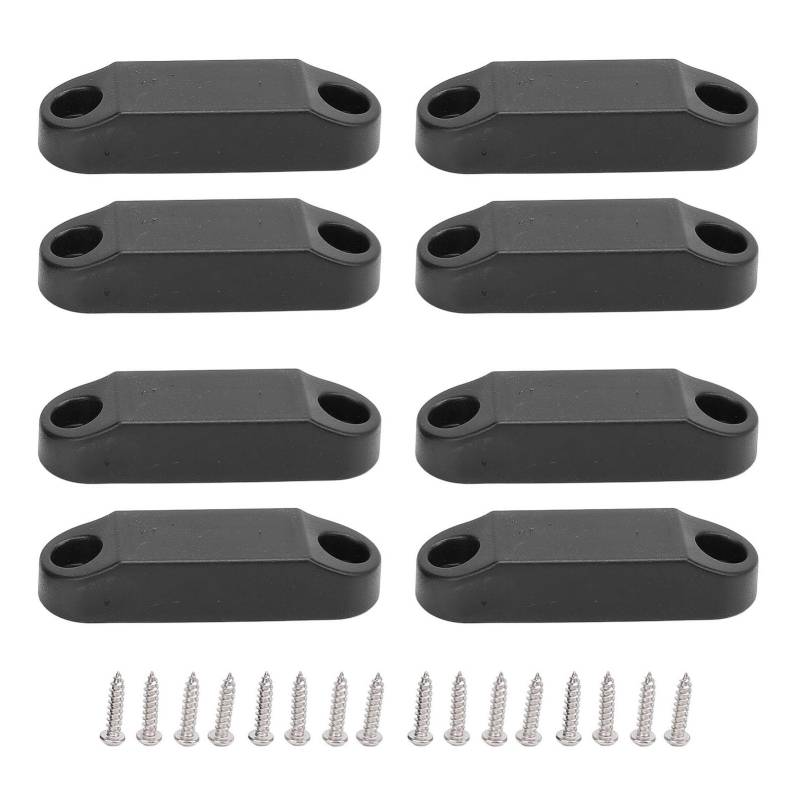 Jectse 4 Paar Magnetische RV-Türschnäpper-Halter-Set, Ultrastarke Magnete, Schwarze Farbe, RV-Aufbewahrungstürriegel, ABS-Kunststoffgehäuse, für Wohnmobile, Wohnwagen, Wohnmobile und von Jectse