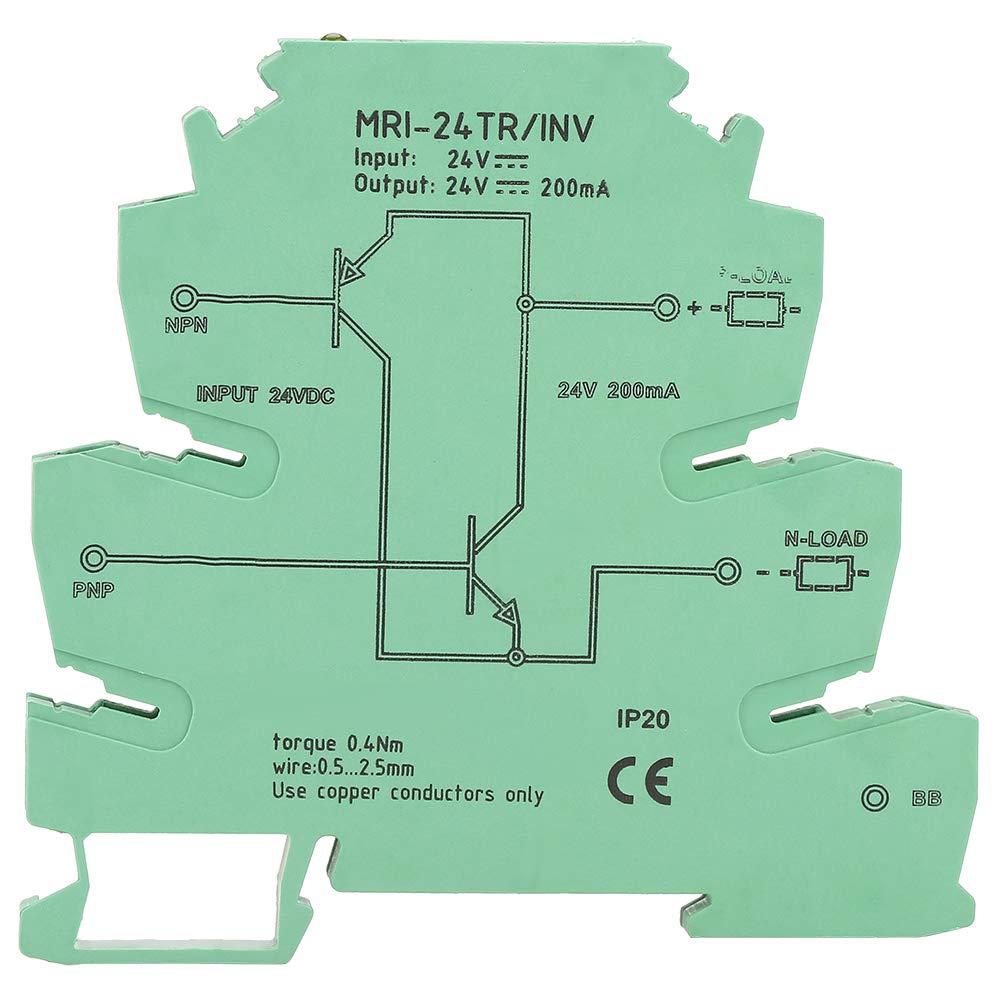 NPN PNP-Signalkonverter，Jectse MRI-24TR / INV NPN PNP-Signalkonverter SPS-Sensor Polar IO-Pegelkonvertierungsmodul Signalkonverterrelais von Jectse