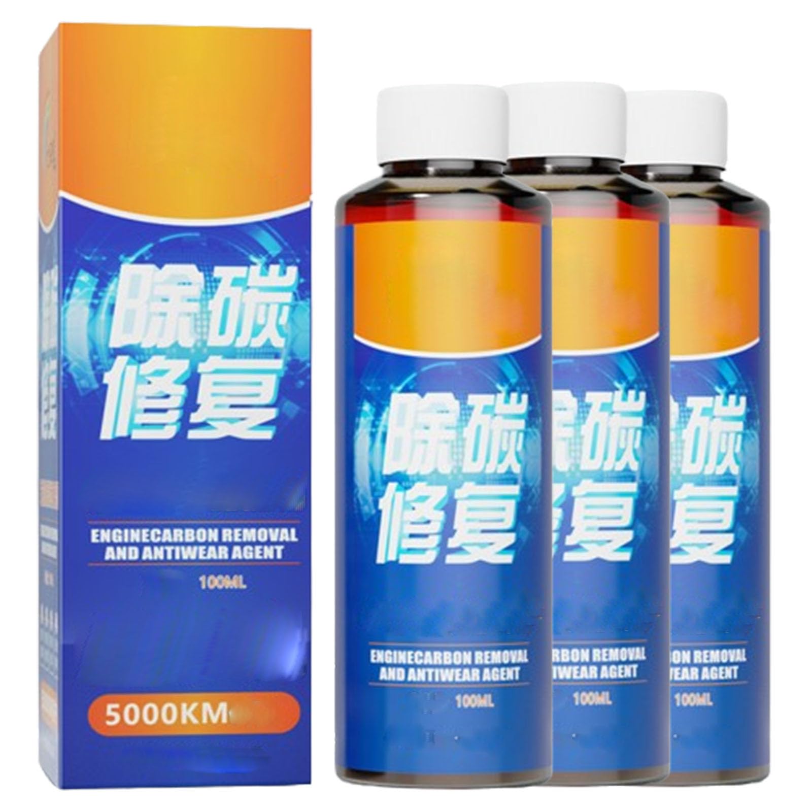 Engine Carbon Removal Repair Agent, Oil Additive for Car Engine, Friction Modifier Additive, Highly Effective Engine Anti-Wear Protectant, Noise Reduction and Anti-Shaking (3pcs) von Jeeeun