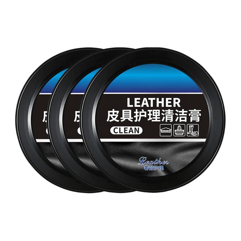 Leader Cleaning and Care Cream & Cleaning Paste for Leather Care, Leather Care Cleaning Paste, Leather Repair Kit for Car (3pcs) von Jeeeun