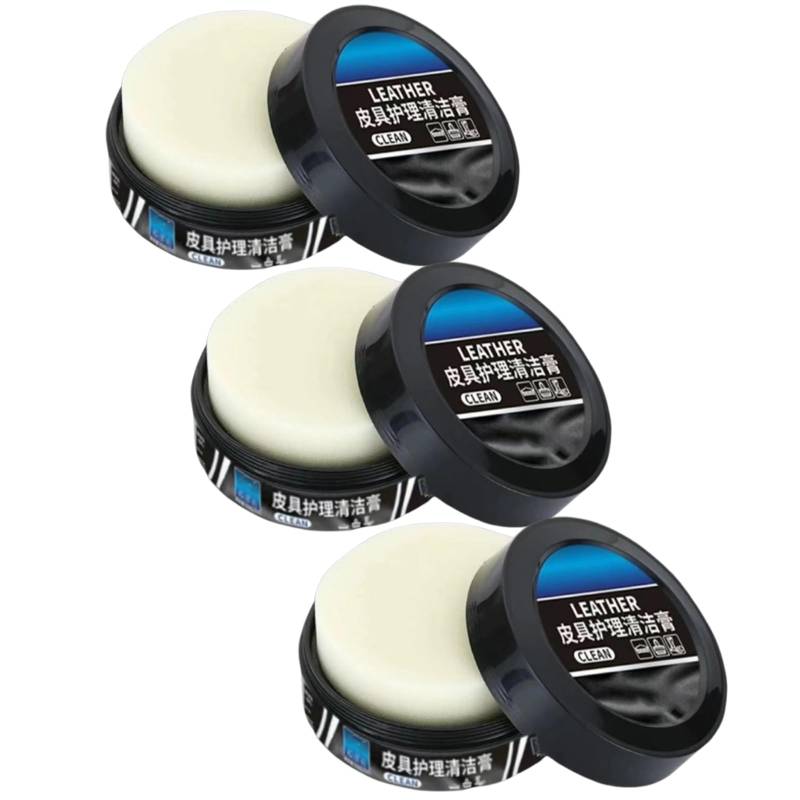 Leader Cleaning and Care Cream & Cleaning Paste for Leather Care, Universal Leather Care Cleaning Cream (3pcs) von Jeeeun