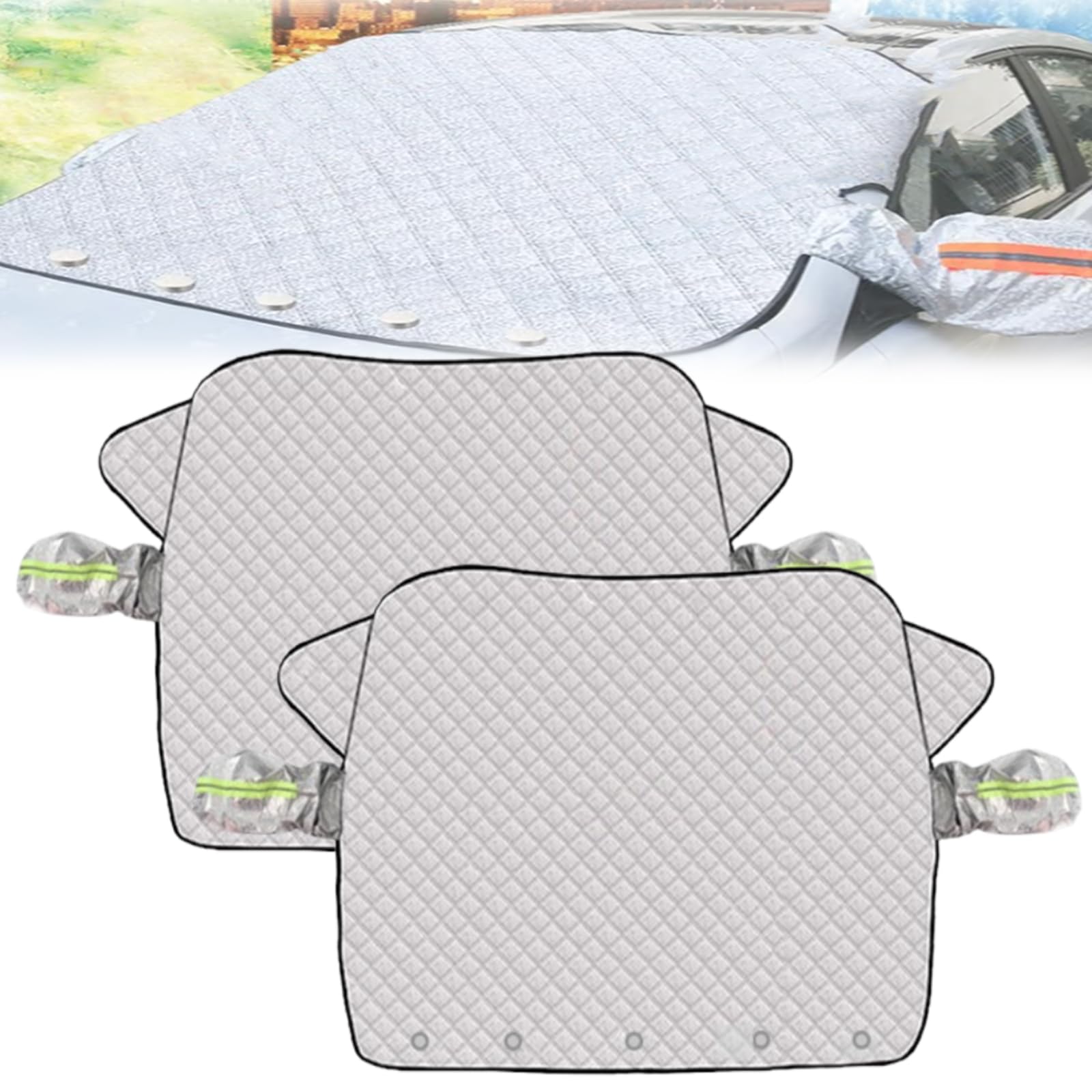 Magnetic Car Anti-Snow Cover, Magnetic Windshield Cover, Car Windshield Cover for Ice and Snow (2pcs) von Jeeeun