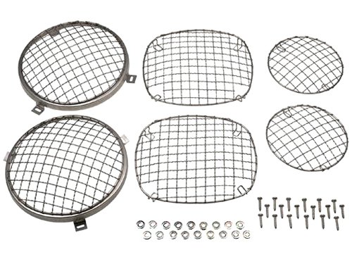 Schutzgitter-Set für Vorder- und Rücklichter, Edelstahl CJ von Jeeper Store