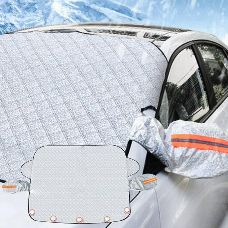 Magnetic Car Anti-Snow Cover, Windshield Ice Protector Cover, Car Window Covers for Winter, Magnetic Windshield Cover with Side Mirrors Cover (SUV Version) von Jelaqmot