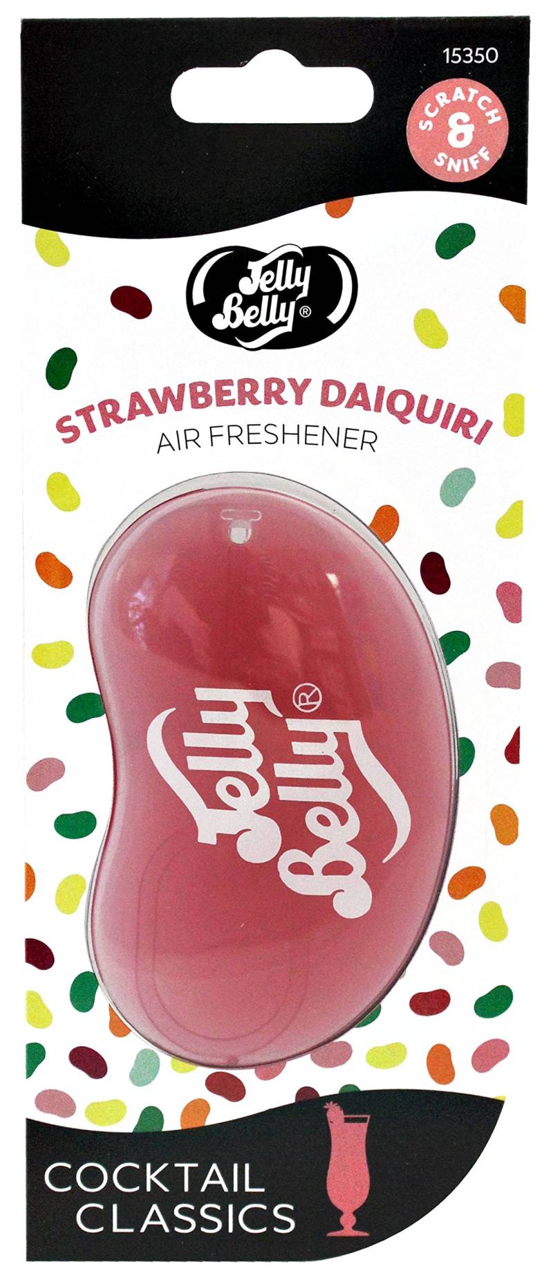 Jelly Belly 15350A 3D Jelly Bean Lufterfrischer Erdbeere Daiquiri Rot von Jelly Belly