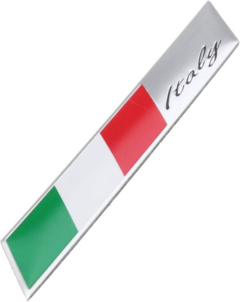 JenNiFer Aluminium Auto Aufkleber Aufkleber Italien Nationalflagge Fender/Trunk Emblem Abzeichen Passt Alfa Ro Meo FIAT von JenNiFer