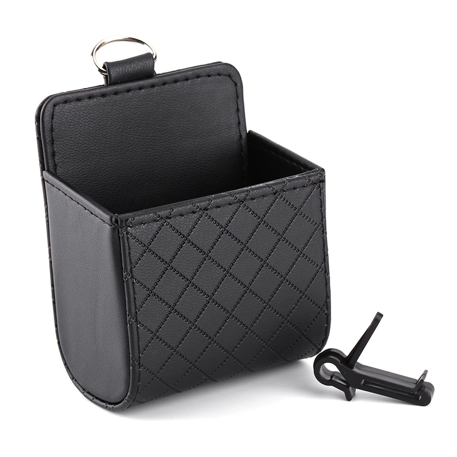 Jerliflyer Auto-Entlüftungsauslass-Organizer, Aufbewahrungstasche, Handyhülle, Box-Haltertasche, Schwarz. Schwarzer Auto-Organizer von Jerliflyer