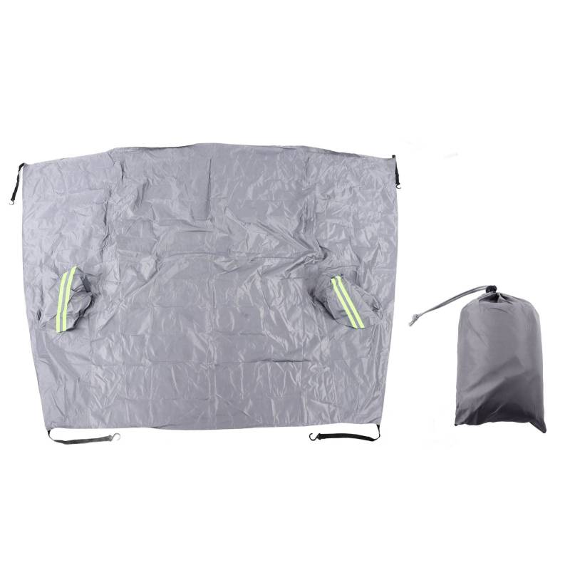 Jerliflyer Cubierta de Parabrisas Protector Universal Impermeable a Prueba de Nieve Con área de Cobertura Grande y Tiras Reflectantes Cubierta de Parabrisas de Gran Cobertura (Gris) von Jerliflyer