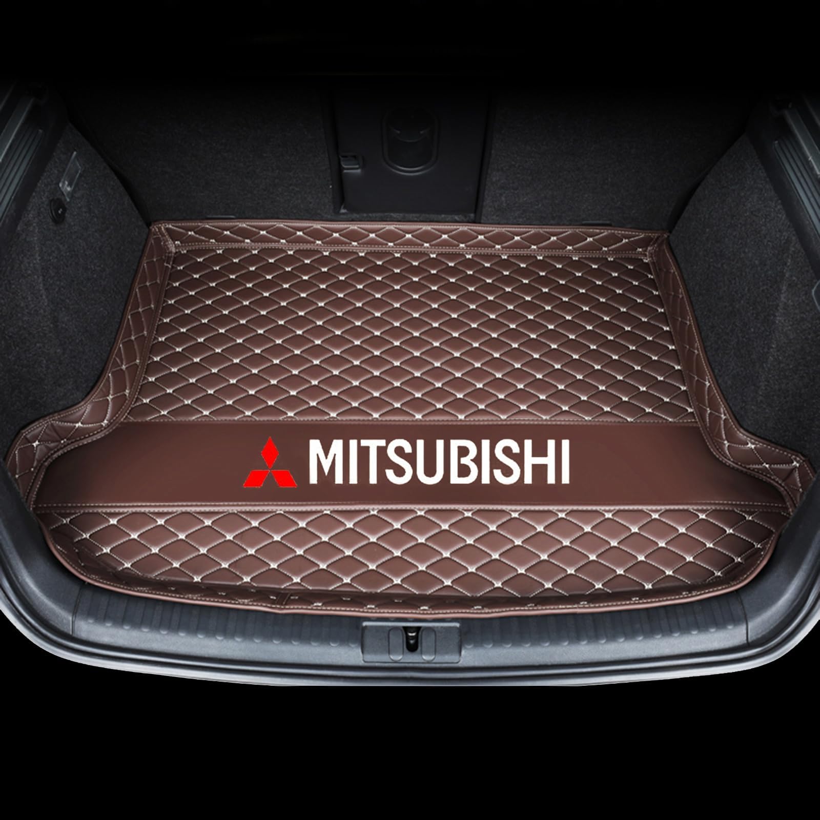 Auto Kofferraummatte, für Mitsubishi Montero Sport III 2015-2019 Kratzfest Cargo Teppich Kofferraum Schutzmatte Kofferraumabdeckung Schutz ZubehöR,A von Jertyhgd
