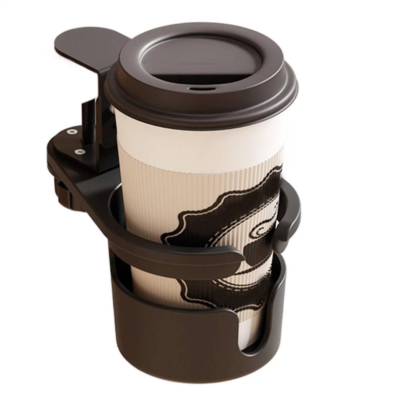 Tisch-Kaffeehalter, Kaffeetassen-Schreibtisch-Organizer, Schreibtisch-Becherhalter, verstellbare Klemme, Anti-Fallschutz, 11,2 × 9,2 × 8,9 cm für sichere Stellen in Ihrem Getränk von Jeruytgh