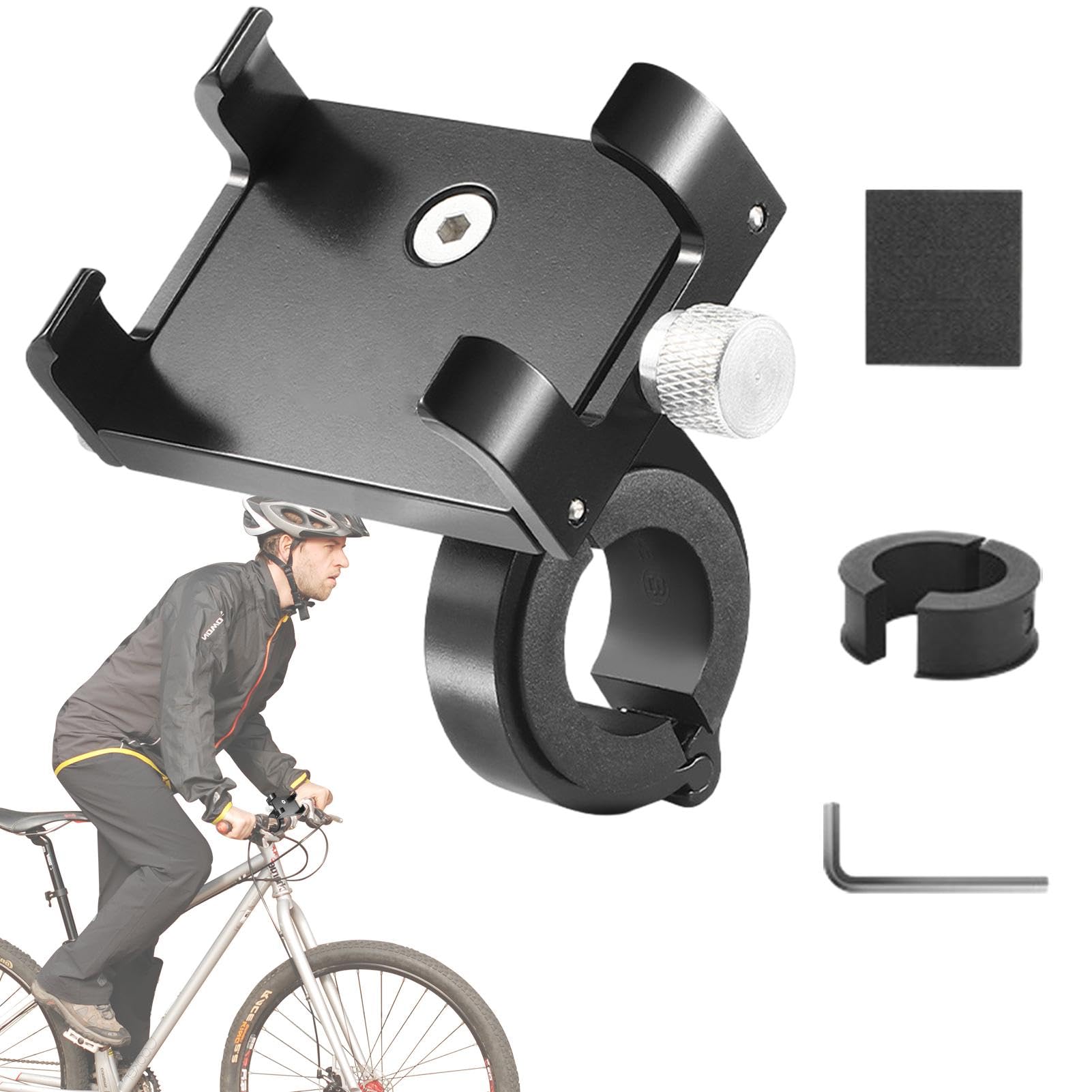 Jextou Fahrrad-Telefonhalter, Fahrrad-Telefonhalterung | Fahrrad-Telefonhalterung,Fahrrad-Handyhalter, Fahrrad-Smartphone-Halter, Fahrrad-Handy-Clip aus Aluminiumlegierung für Handys, Mountainbike von Jextou