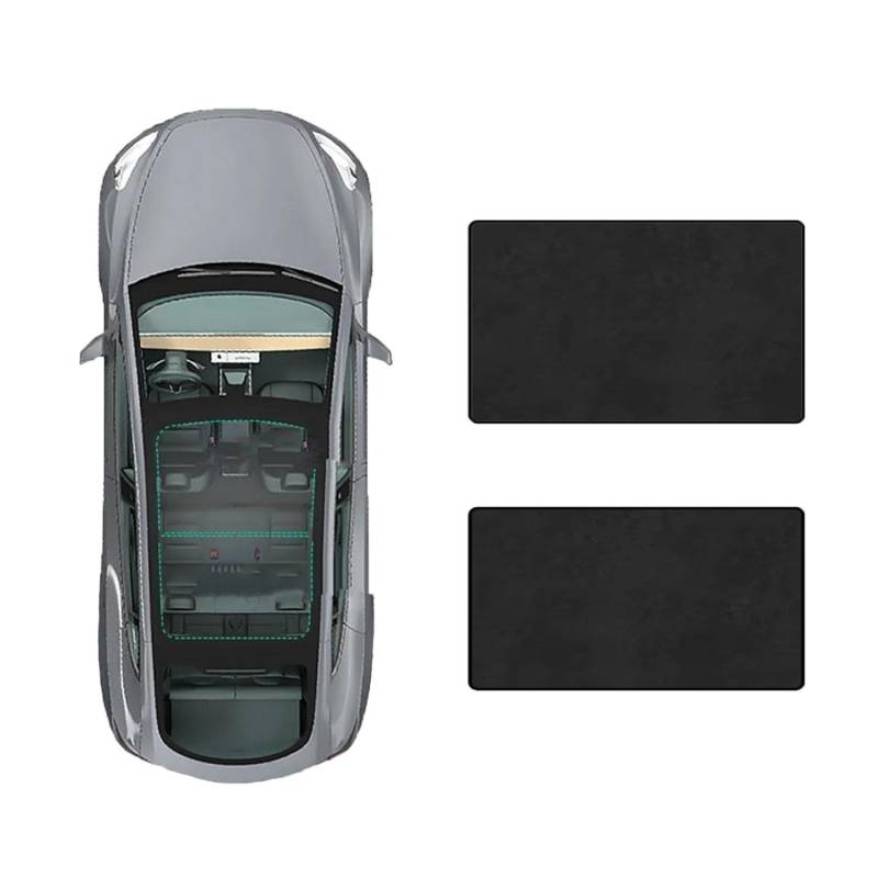 Auto Schiebedach Sonnenschirm Vorhang Für Audi Q3 2013-2018,UV-Schutz Schattierung vorne Heckscheibe Sonnenschutz,D-Black Suede von JiAQen