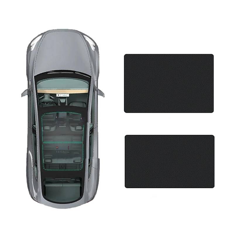 Auto Schiebedach Sonnenschirm Vorhang Für Audi Q5-2017,UV-Schutz Schattierung vorne Heckscheibe Sonnenschutz,C-Black regular Style von JiAQen