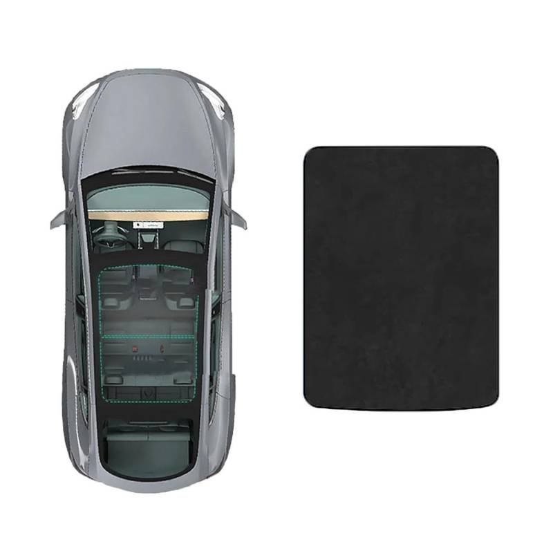 Auto Schiebedach Sonnenschirm Vorhang Für Jaguar E-pace 2018-,UV-Schutz Schattierung vorne Heckscheibe Sonnenschutz,D-Black Suede von JiAQen